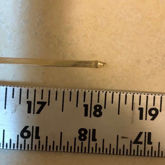 Unisex herringbone 14k necklace - Picture 11 of 16